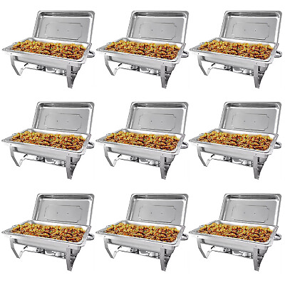 #ad Chafing Dish Buffet Set 8QT Food Warmer for Parties Stainless Steel 2 5 7 9 10 $59.99