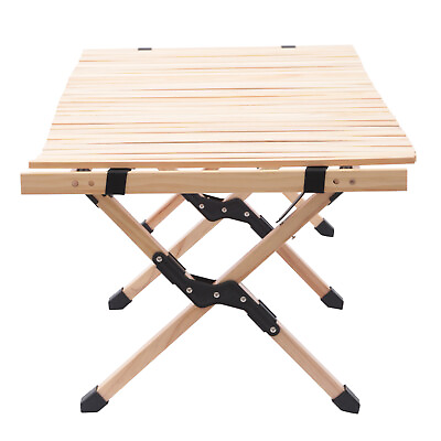 Indoor Outdoor Folding Wooden Camping Table Portable Picnic Table Portable Table $80.15