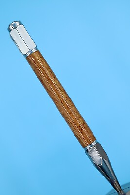#ad Vertex Ballpoint Click Pen in Chrome Gunmetal Finish with Chechen Wood Barrel $39.95