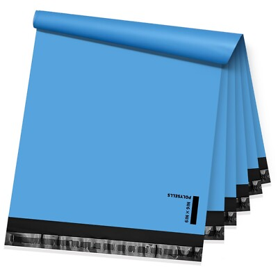 #ad 1000 6x9 Poly Mailer Envelopes Self Sealing Shipping Mailers Bags Blue POLYSELLS $27.99