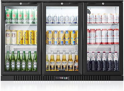 #ad COOLER Back Bar Cooler with 3 Glass DoorsCounter Height Beverage Refrigerator1 $2274.99