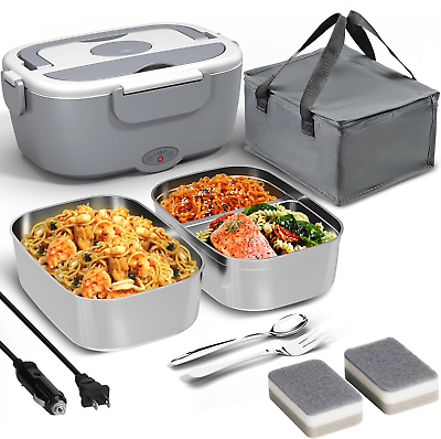 #ad Electric Lunch Box Food Heater for Work 12V 24V 110 220V Food Warmer for Car T $55.99