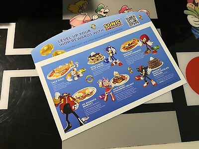 #ad Sonic The Hedgehog Promotional Menu IHOP SEGA 2024 USA $25.00