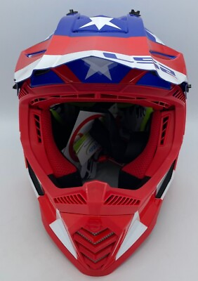 #ad LS2 Helmet Full Face Gate Stripes Red White Blue Small Open Box $110.48