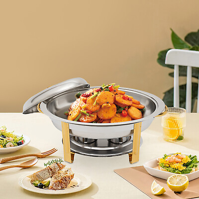 Chafing Dish Buffet Set Stainless Steel Food Warmer Chafer Complete Set Gold $80.03