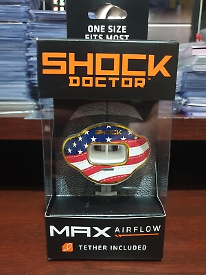 #ad Shock Doctor Sport Max Airflow Mouth Guard One Size Fits Most American Flag🔥🔥 $16.98