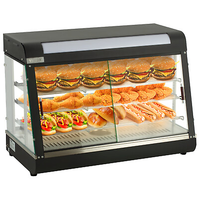 VEVOR 3 Tier 35quot; Commercial Food Warmer Display Countertop Pizza Cabinet 1200W $480.95