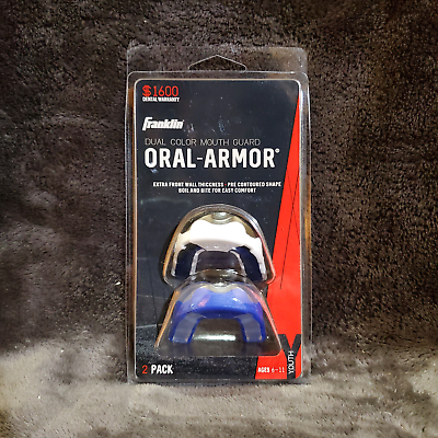 #ad Franklin Sports Oral Armor Mouth Guard Youth Ages 6 11 Dual Colors $10.20
