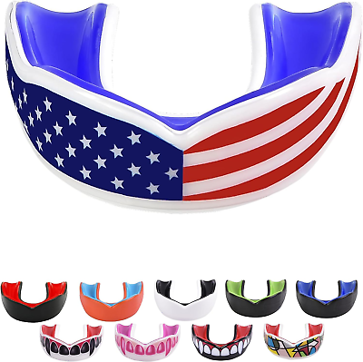 #ad Adult Sports Mouth Guard USA Flag amp; Vampire Fangs amp; 15 Best Colors $25.33