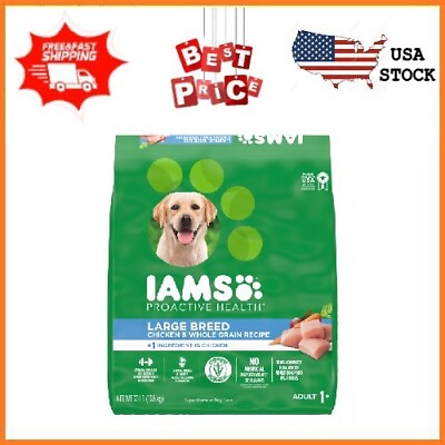 IAMS High Protein Real Chicken Flavor Dry Dog Food Large Breed Adult Dog 30lb $43.69