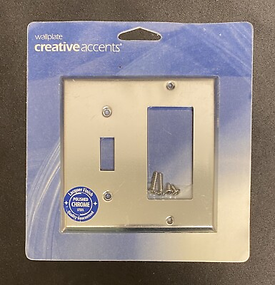 #ad Creative Accents Polished Chrome Steel Wall Plate 9CS126 FS $5.99