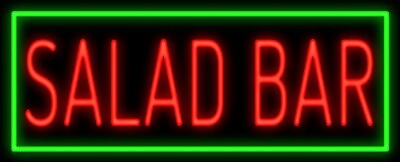 #ad Salad Bar Rectangle 32quot; Neon Sign Light Lamp Workshop Business Glass Decor UY $369.99