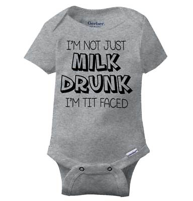 #ad Not Just Milk Drunk Funny Shower Nerdy Gift Unisex Baby Infant Romper Newborn $14.99