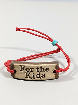 MudLove Ceramic Pottery For The Kids Red Stretch Band Bracelet $7.12