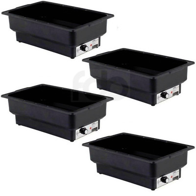 #ad 4 PACK Electric Fuel Chafer Chafing Dish Steam Full Food Water Pan Table Warmer $425.00