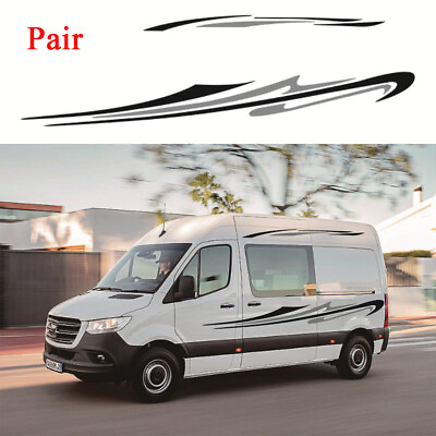 Car Body Side Stripes Stickers 4 x Auto DIY Sports Styling For Mercedes Sprinter $48.50