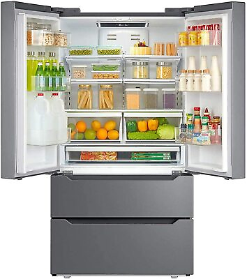 #ad #ad 22.5 cu. ft. Stainless Steel French Door Refrigerator in Silver with Ice Maker $1859.00
