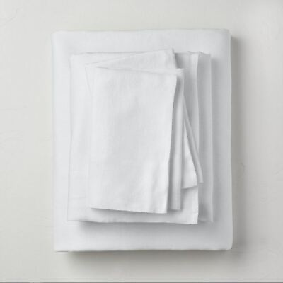 100% Washed Linen Solid Sheet Set Casaluna $58.99