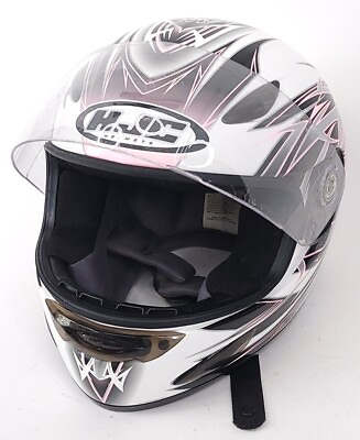 #ad HJC Helmet Youth Size S M Motorcycle CS Y Cyclone Girls Pink Black Gray White $28.85