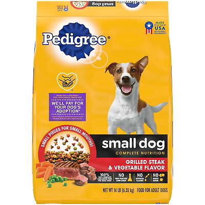 #ad PEDIGREE Nutrition Grilled Steak and Vegetable Dry Dog Food for Small Adult Dog $16.98