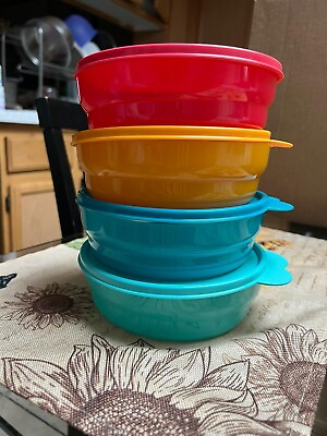 #ad Tupperware SALE Tupperware Microwave Reheatable Cereal Bowls with Seals $27.50
