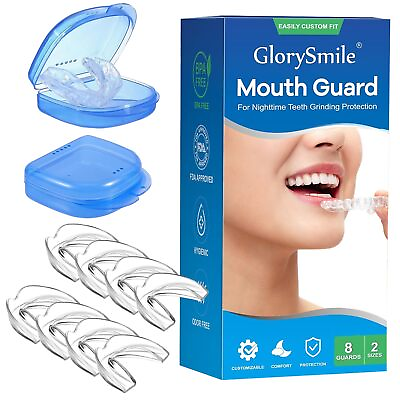#ad #ad Mouth Guard for Grinding Teeth 8 Pack with 2 Travel Cases Moldable GuardMou... $20.09
