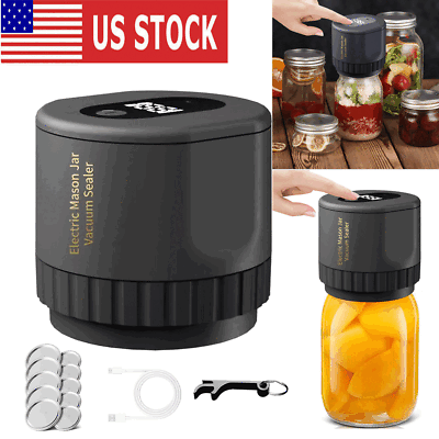 #ad Electric Mason Jar Vacuum Sealer Kit for Wide Mouth and Regular Mouth Mason Jars $19.99