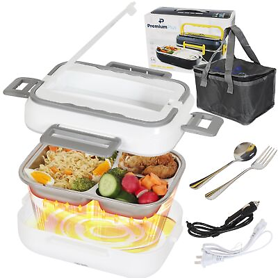 #ad PREMIUMPLUS Electric Lunch Box Food Heater Portable Food Warmer with Carryin... $32.95