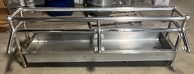 #ad CUSTOM BUILT BUFFET SALAD BAR DOUBLE SIDED CHROME SNEEZE GUARD WITHOUT GLASS $1019.99