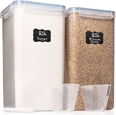Set of 2 Extra Large 8.5L Food Storage Containers with Airtight Lids Retails $34 $32.99