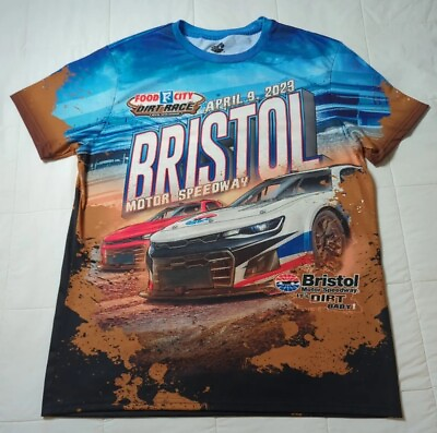 #ad #ad Bristol Motor Speedway Food City Dirt Race 2023 All Over Print TShirt Nascar 2XL $36.50