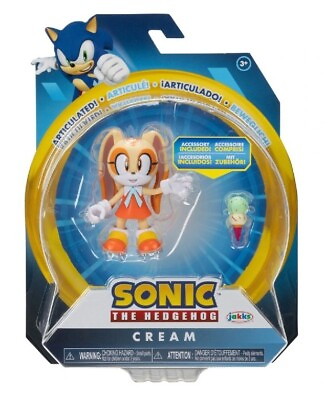 Sonic The Hedgehog 10cm Modern Cream figure with Ring Jakks Pacific *RARE GBP 24.99