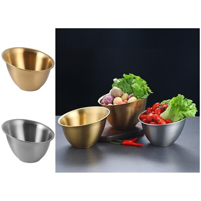 #ad Food Bowl Large Capacity Tableware Hot Pot Restaurant Salad Food Bucket Smooth $25.14