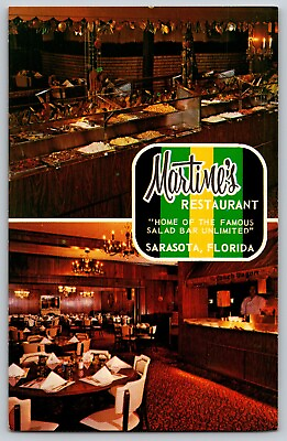 #ad Sarasota FL Martime#x27;s Restaurant Salad Bar Unlimited Vintage Postcard $4.93
