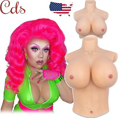 #ad Realistic Silicone Breast Forms Breast Plate Fake Boobs For Crossdresser B H Cup $77.92