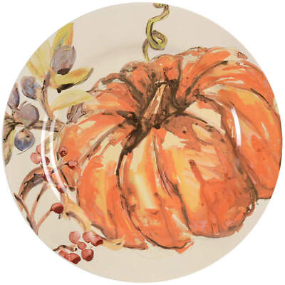 #ad Pottery Barn China Watercolor Pumpkin Dinner Plate 11794025 $29.99