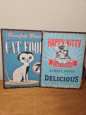 #ad #ad cat food metal signs vintage $24.00