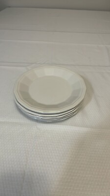 #ad Homer Laughlin White 7” Salad Plates Set of Five C82 . $30.00