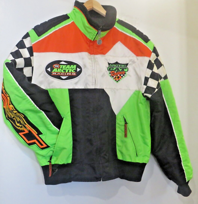 #ad #ad Team Arctic Cat Racing Arctic Wear Jacket Neon Orange amp; Green Size M M T Bone $73.00