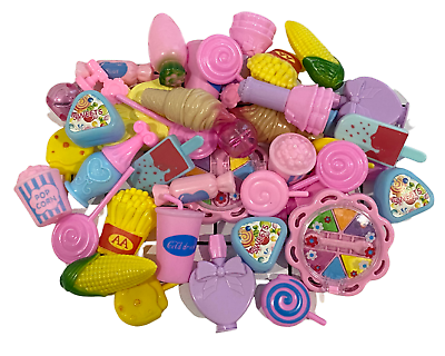 #ad 60pcs. Baby Doll Mix Lot Accessories Food Candy Beauty Set $15.99