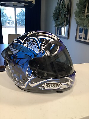 #ad #ad Shoei RF 1000 Flutter Blue Womens Helmet XS Butterfly READ DESCRIPTION $75.00