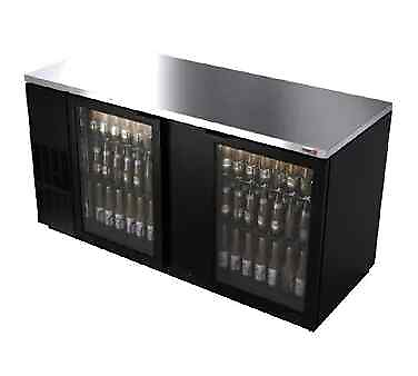 #ad Fagor Refrigeration 70quot; Black Exterior Refrigerated Bar Cooler With Epoxy Rails $2970.22