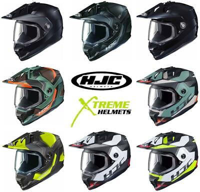 HJC DS X1 Snow Helmet Dual Sport Snowmobile Full Face Pinlock Ready DOT XS 2XL $299.99