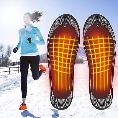 #ad Rechargeable Electric Battery Heated Insoles Foot Warmer Shoe Feet Warm Socks $10.19