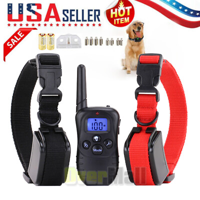 Dog Shock Collar With Remote Waterproof Electric For Large 1000Yard Pet Training $14.99
