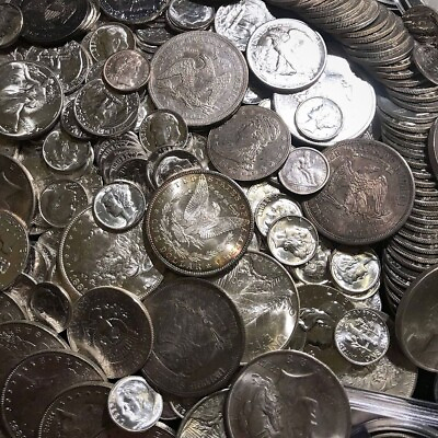 ✯90% SILVER US COINS LOT✯ UNC OLD SALE LOT BU ✯ ESTATE Pre 1964 BULLION BAR 2✯ $42.50