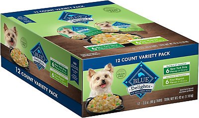#ad Delights Natural Adult Small Breed Wet Dog Food Cups Variety Pack $59.58