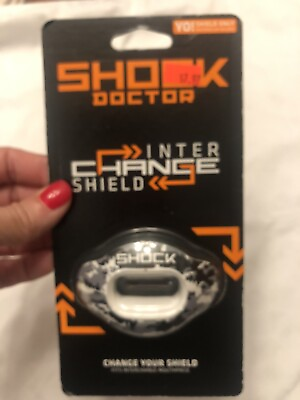 #ad NEW Shock Doctor Inter Change Mouthpiece SHIELD for Mouth Guard Football Whtblk $6.99