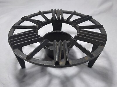 #ad Pyrex Cast Iron Clock Face Roman Numeral Carafe Dish Warmer Mid century $41.00