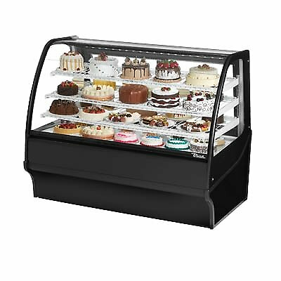 True TDM R 59 GE GE S S 59quot; Stainless Steel Refrigerated Curved Glass Bakery ... $11532.35